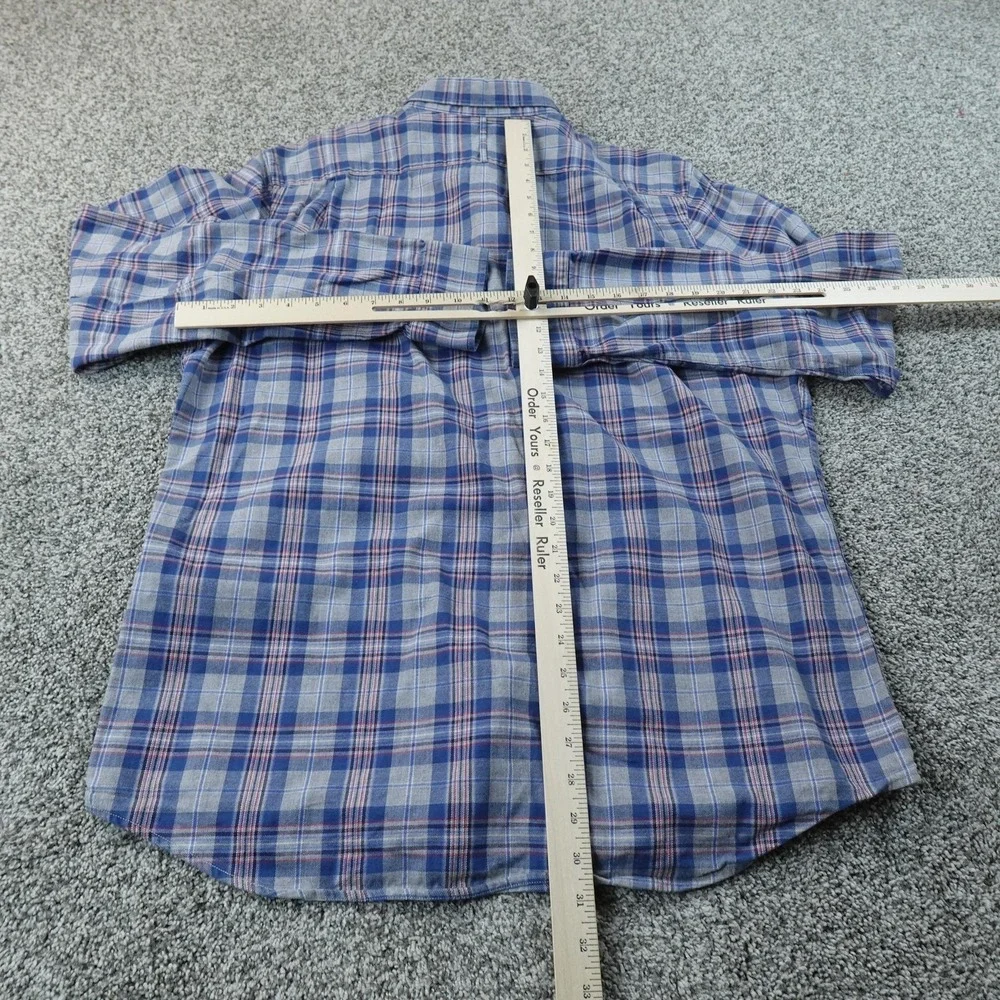 Banana Republic‎ Shirt Mens XLT Blue Plaid Flannel Button Up Long Sleeve Outdoor